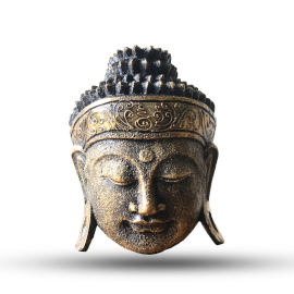 Decorațiune Cap de Buddha - 25cm - Auriu Lucios