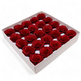 25x Trandafir Vintage Mare (cu 7 straturi) - Midnight Scarlet