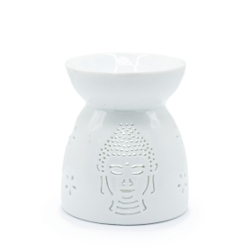 3x Aroma Lampă Motiv- Buddha - Alb