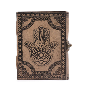 Hamsa - Agendă Esoterică - Gri Antic - 200 pagini - 17,5x12,5x3cm