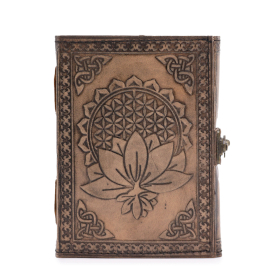 Lotus Mandala - Agendă Esoterică - Gri Antic - 200 pagini cu cusătură la margini - 17,5x12,5x3cm