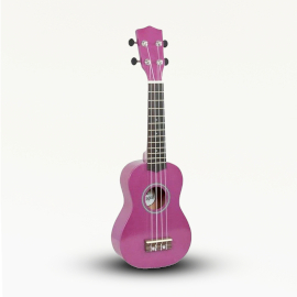 Ukulele Realizate Manual - Finisaj Roz Aprins (4 corzi)