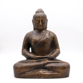 Buddha Mediu, Clasic, din Aur Antic - 0,5m